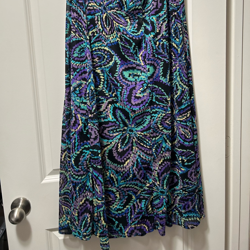 Multi-color Print Skirt Maggie Barnes 1X - Picture 5 of 5